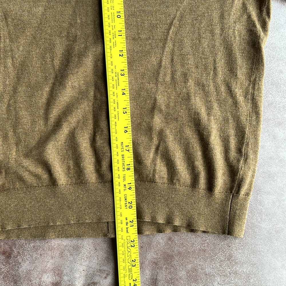 Fancy jeweled button, caramel colored cardigan. - Picture 6 of 9
